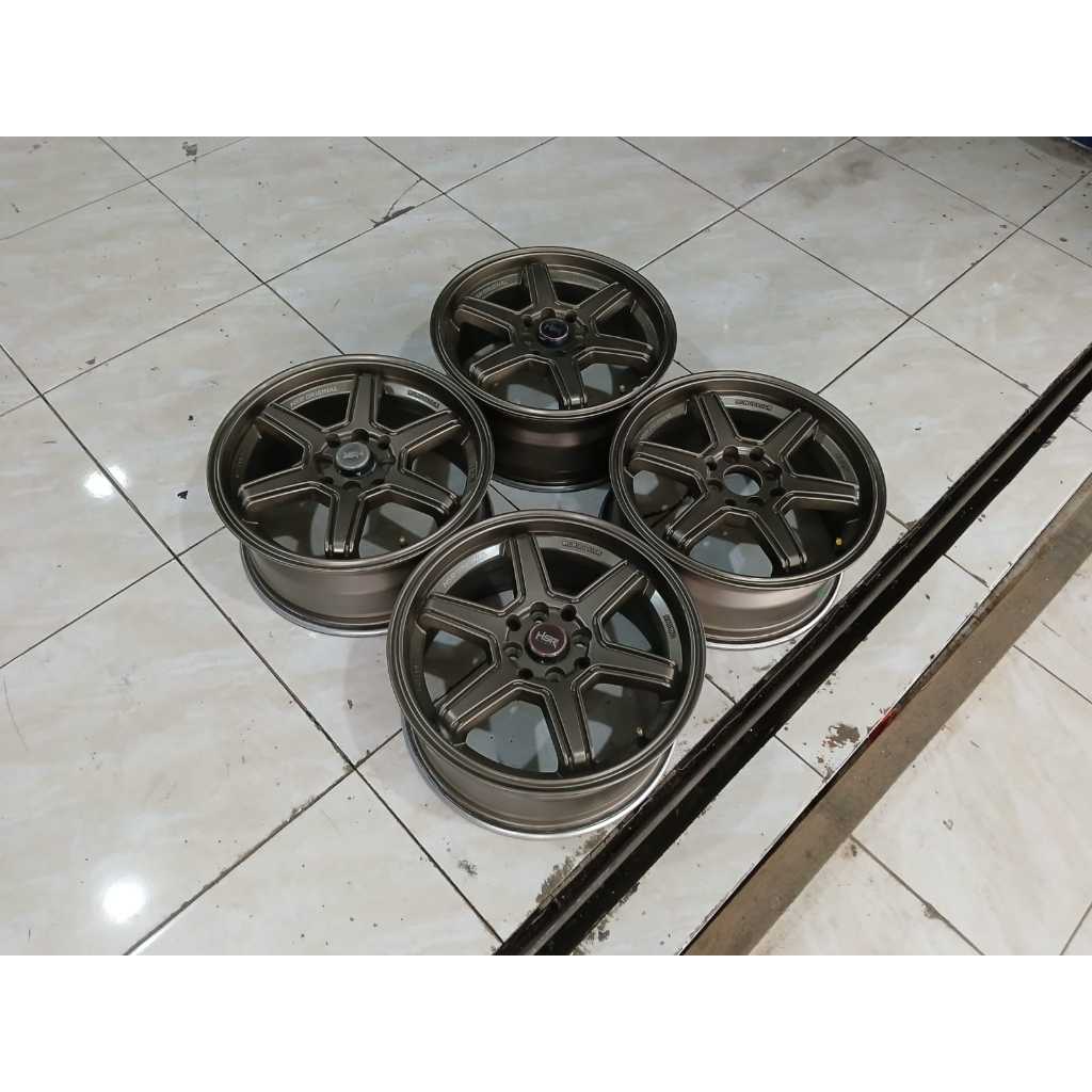 VELG SECOND AMAN MURAH MOBIL HSR MINAS RING 16 PCD 4X100/114.3 BRONZE VELG MOBIL HSR R16