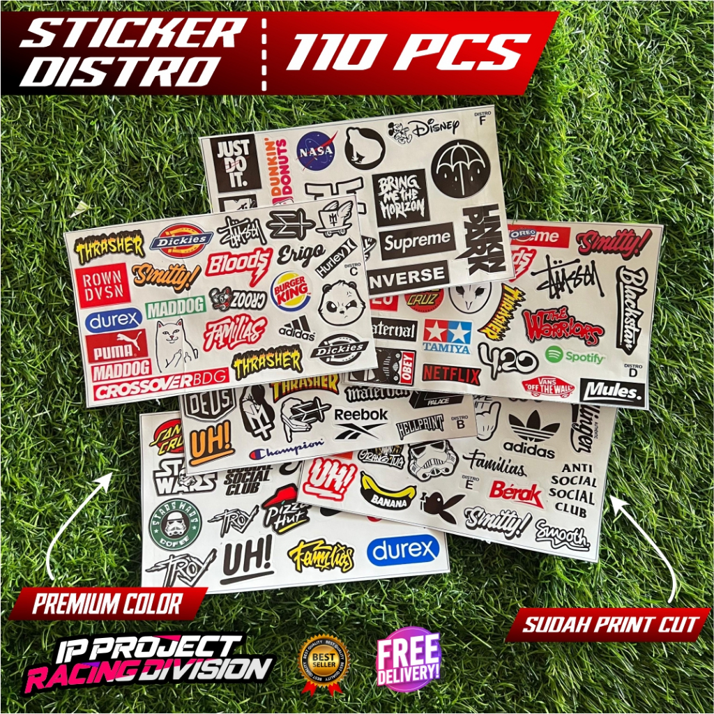 

Stiker pack DISTRO 110 pcs Stiker brand meme Stiker tumbles isi banyak berkualitas keren