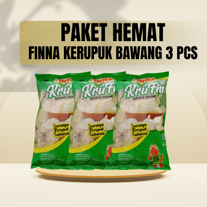 

PAKET HEMAT FINNA KERUPUK BAWANG 250GR 3 PACK