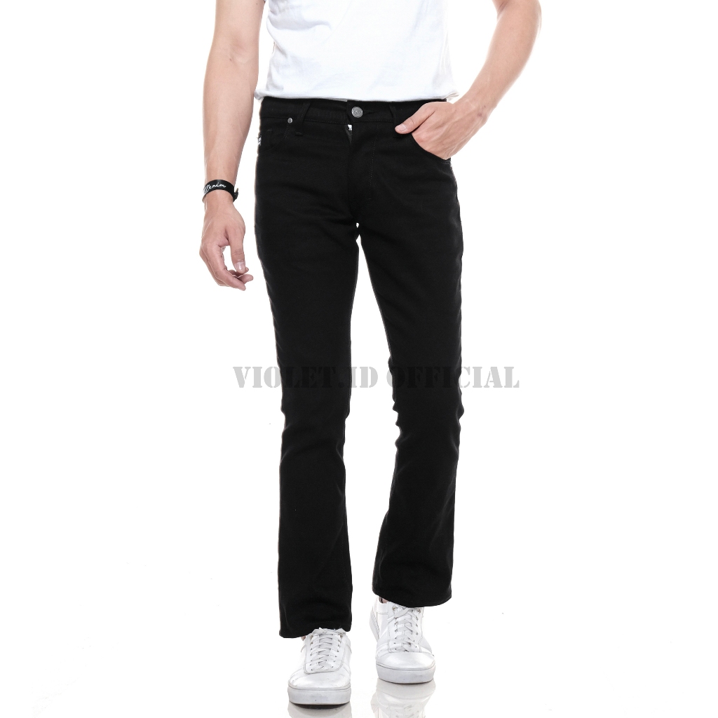 Celana Cutbray Panjang Pria Orlen Denim Jeans Bootcut Semi Cutbray Denim Streatch