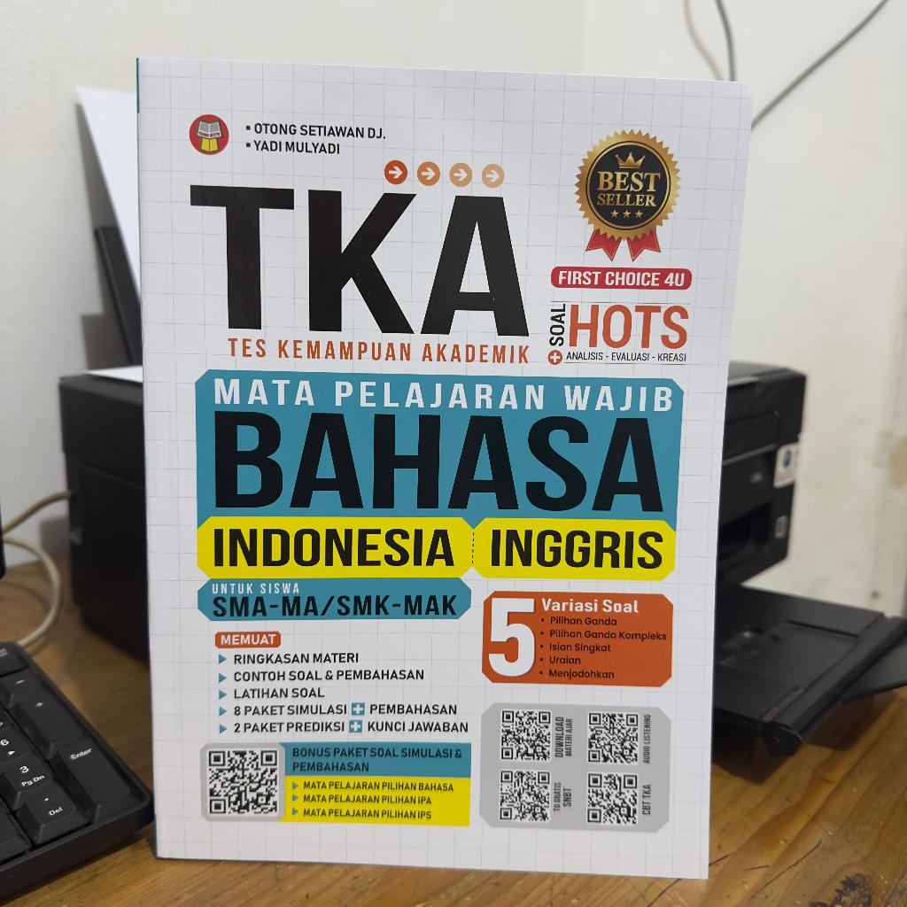 BUKU TKA MATA PELAJARAN WAJIB BAHASA: BAHASA INDONESIA DAN BAHASA INGGRIS - YRAMA WIDYA