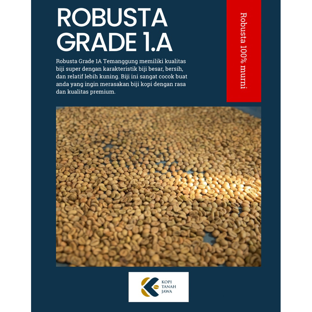 

[Biji Kopi] Green Bean Robusta Grade 1A Temanggung