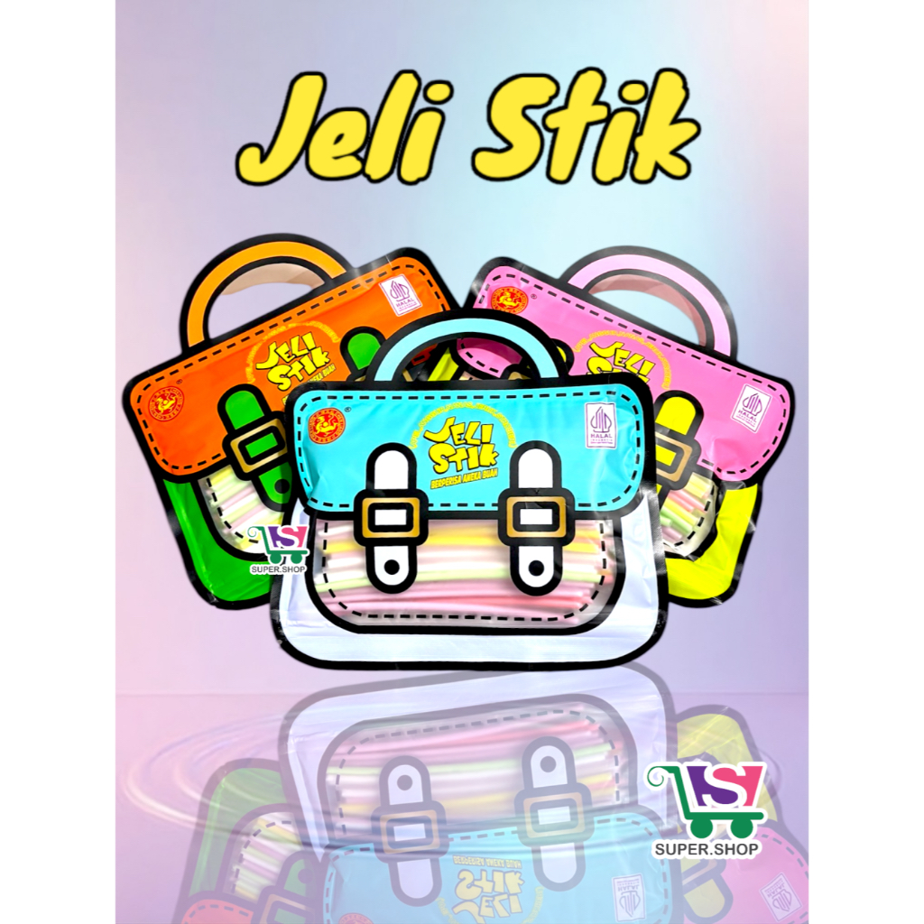 

(PROMO!) Jeli Stik Tas Snack Sedotan Buah Asam 150 Gram (isi 80 pcs)