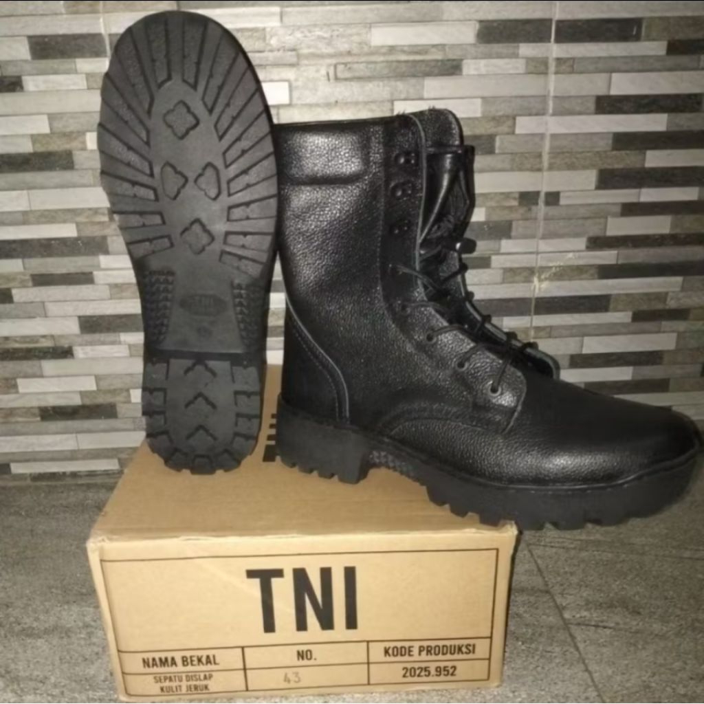 sepatu PDL kulit jeruk jatah satgas Papua/ habema 2025