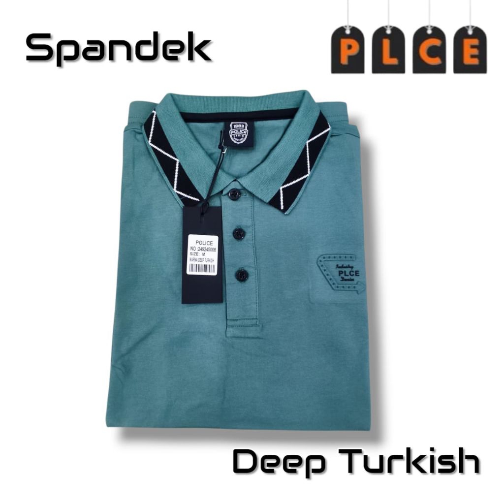 Kaos Krah Pria PLCE DENIM ORIGINAL