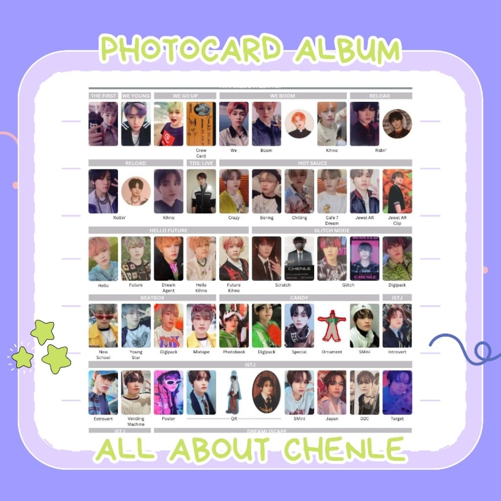 [ READY STOCK ] PHOTOCARD ALBUM OFFICIAL CHENLE ALL ERA MFAL WE YOUNG GO UP WGU BOOM RELOAD TDS LIVE
