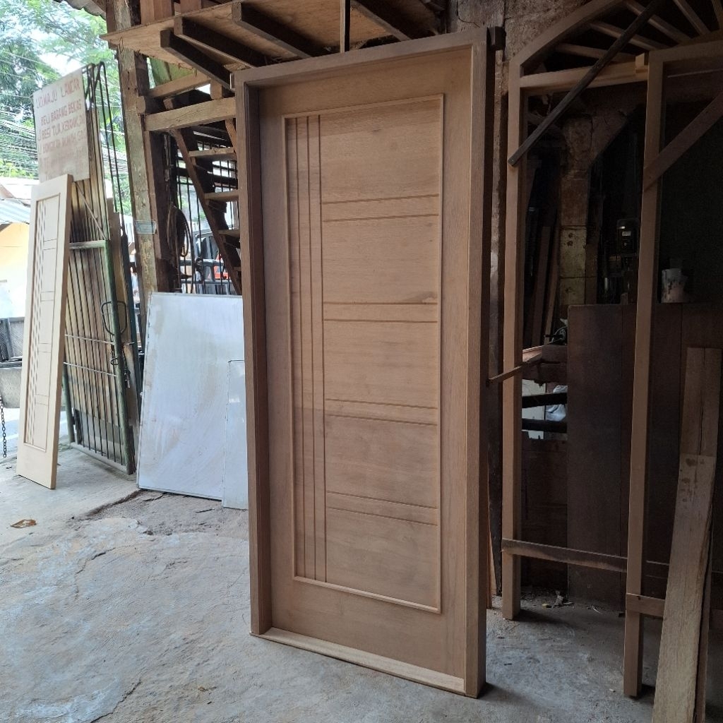 kusen + pintu kayu meranti