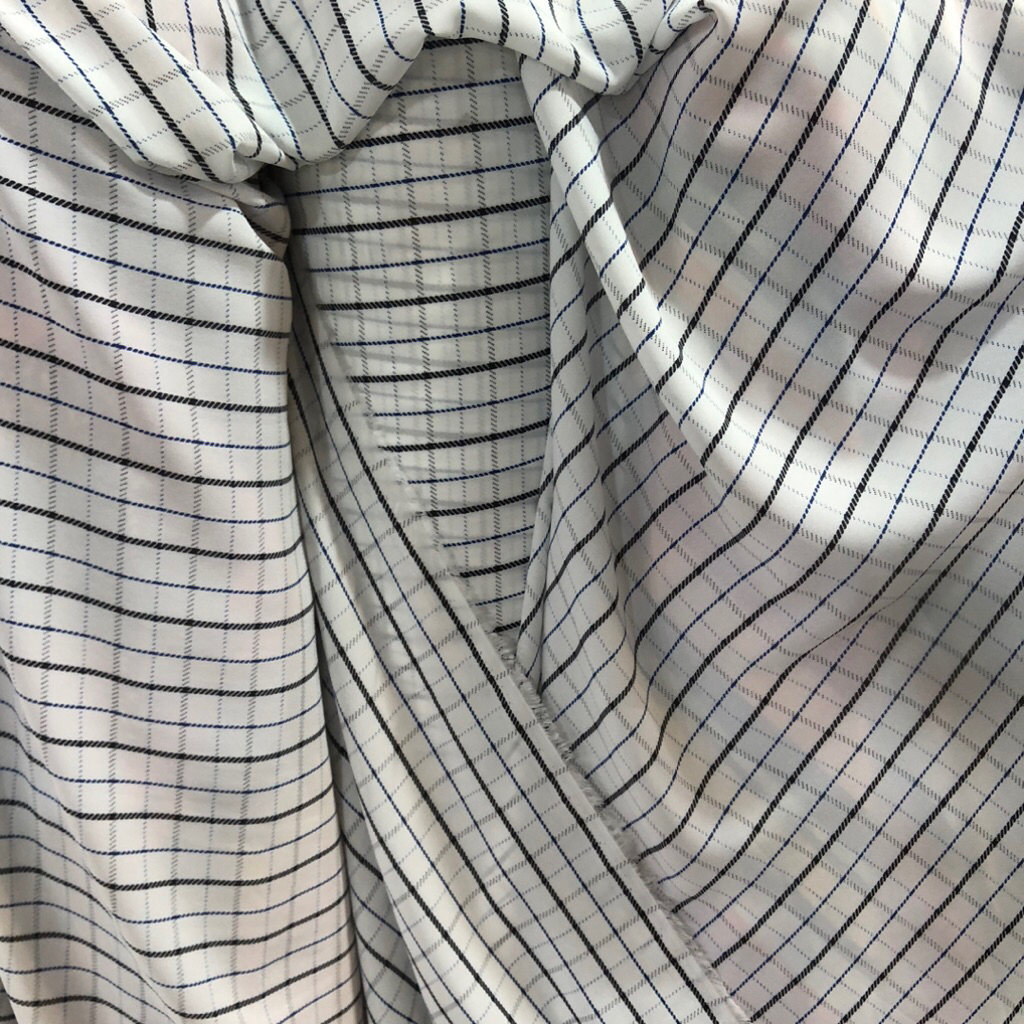 kain zara crepe motif kotak - kain zara crepe motif premium dt