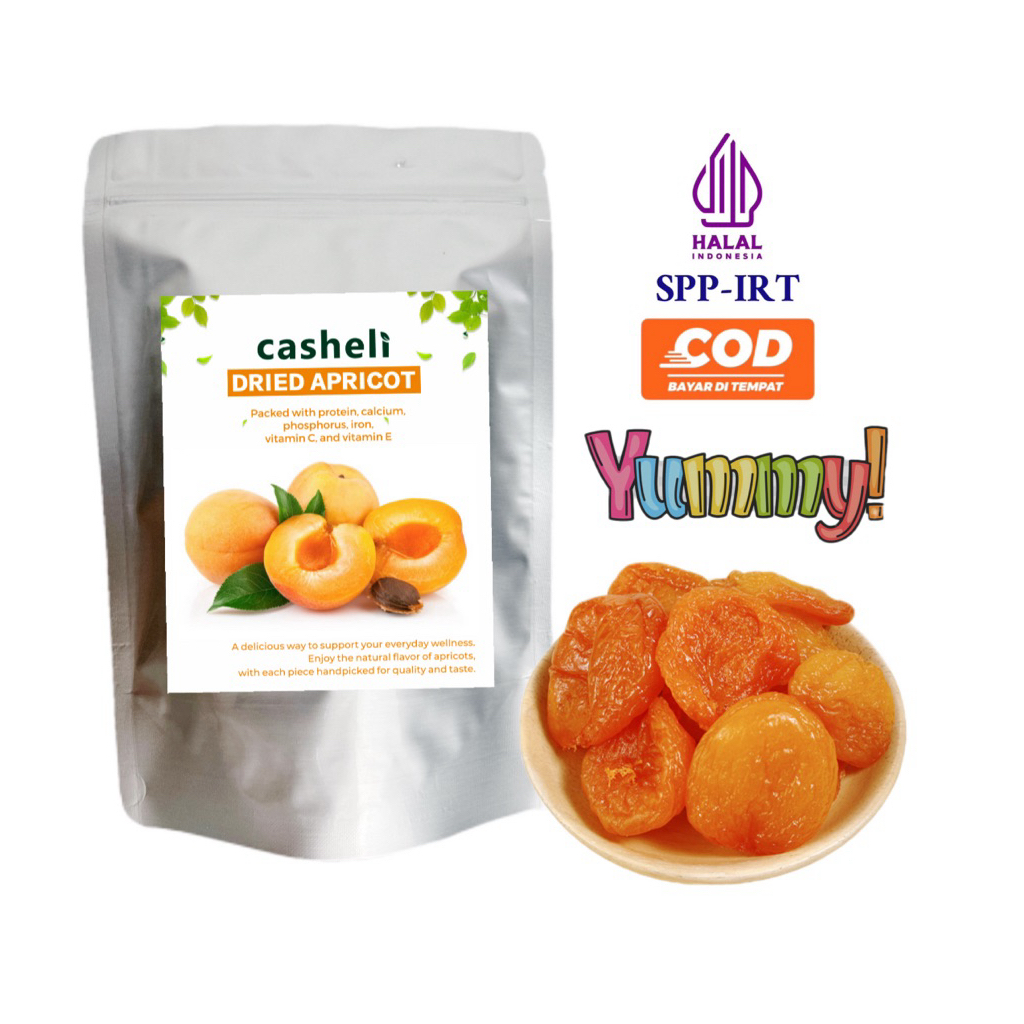 

casheli Dried Apricot Manisan Apricot Fruit Snack 500g