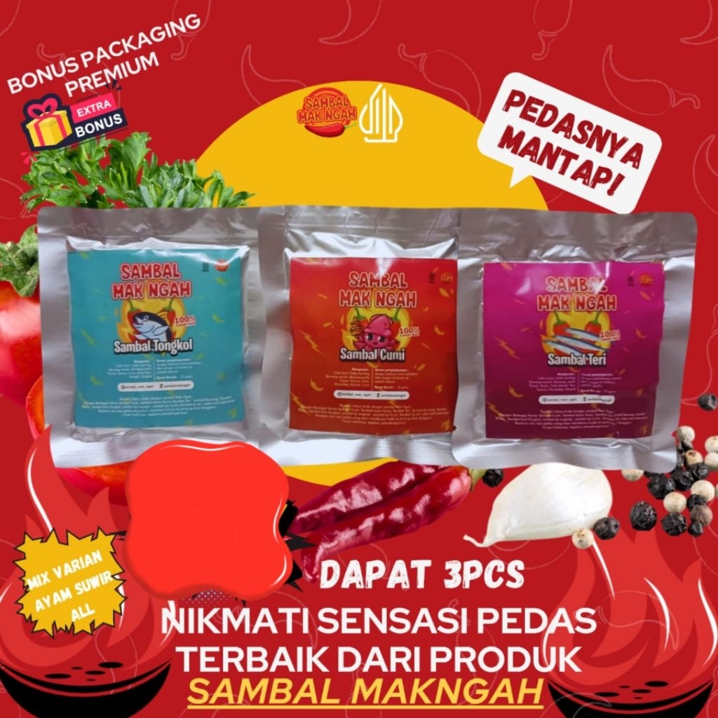 

//HARGA 1 PCS// sambal mak ngah kemasan 35gram