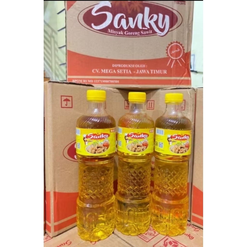 

Minyak goreng SANKY 1 dus isi 12 botol s900 kemasan 700 ml