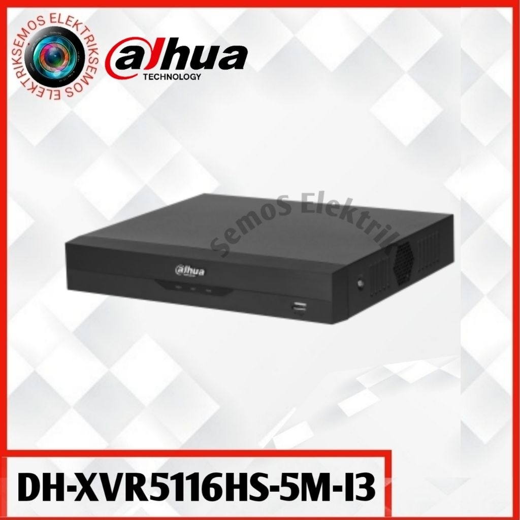 DVR 16 CHANNEL Up To 5MP DAHUA XVR5116H-i3 SUPPORT FACE RECOGNITION ORIGINAL DAHUA GARANSI 3 TAHUN