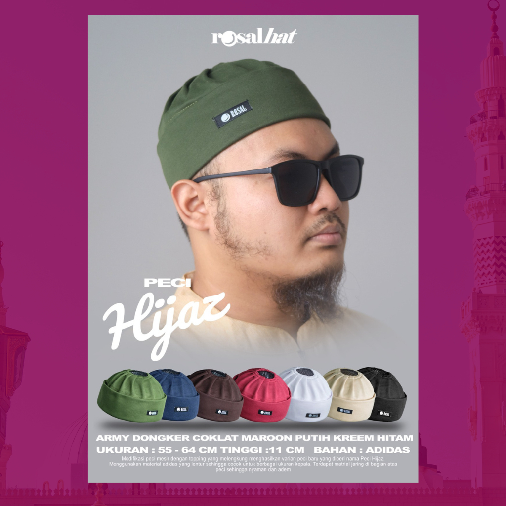 Peci Hijaz – Peci Mesir Versi Modern Bahan Adidas Lentur & Adem | All Size Pria Dewasa