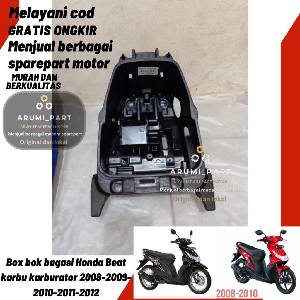 Box bok bagasi Honda Beat Karbu old Beat Karbu New 2008-2009-2010-2011-2012