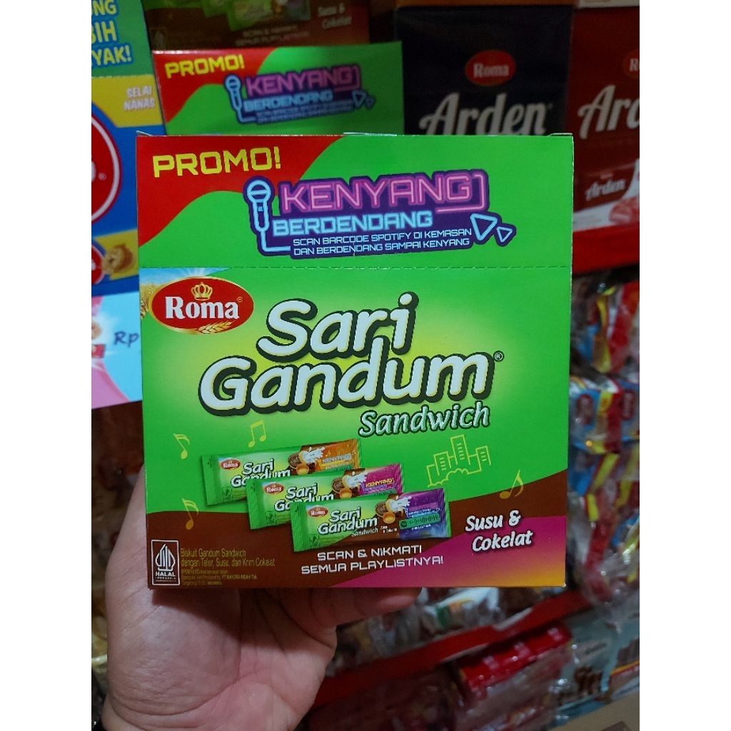 

ROMA SARI GANDUM SANDWICH 1 BOX ISI 12 PCS