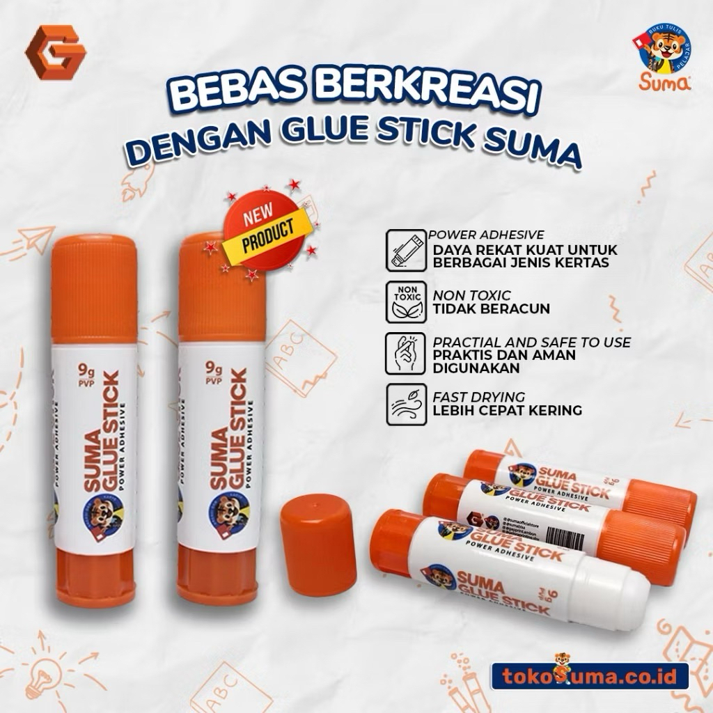 

Lem Stik 9gr Power Adhesive SUMA GLUE STICK (1 PCS)