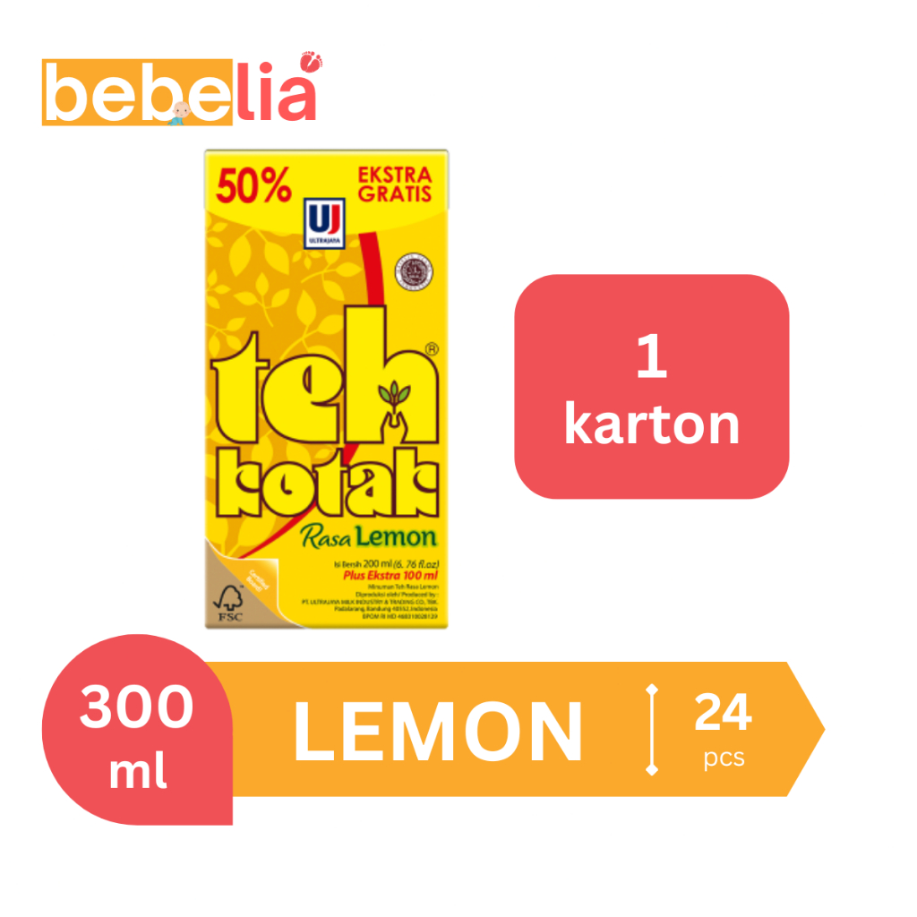 

Teh Kotak Ultra Rasa Lemon 300 ml 1 dus isi 24 pcs