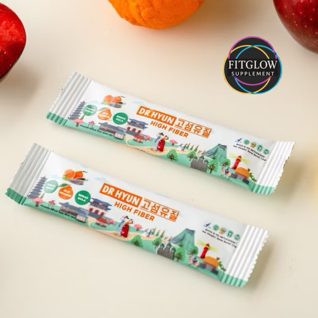 (ECER 1 SACHET) Dr Hyun Fiber Minuman Serat Korea Rasa Jeruk Jeju Orange Slimming Detox Diet Pelangs