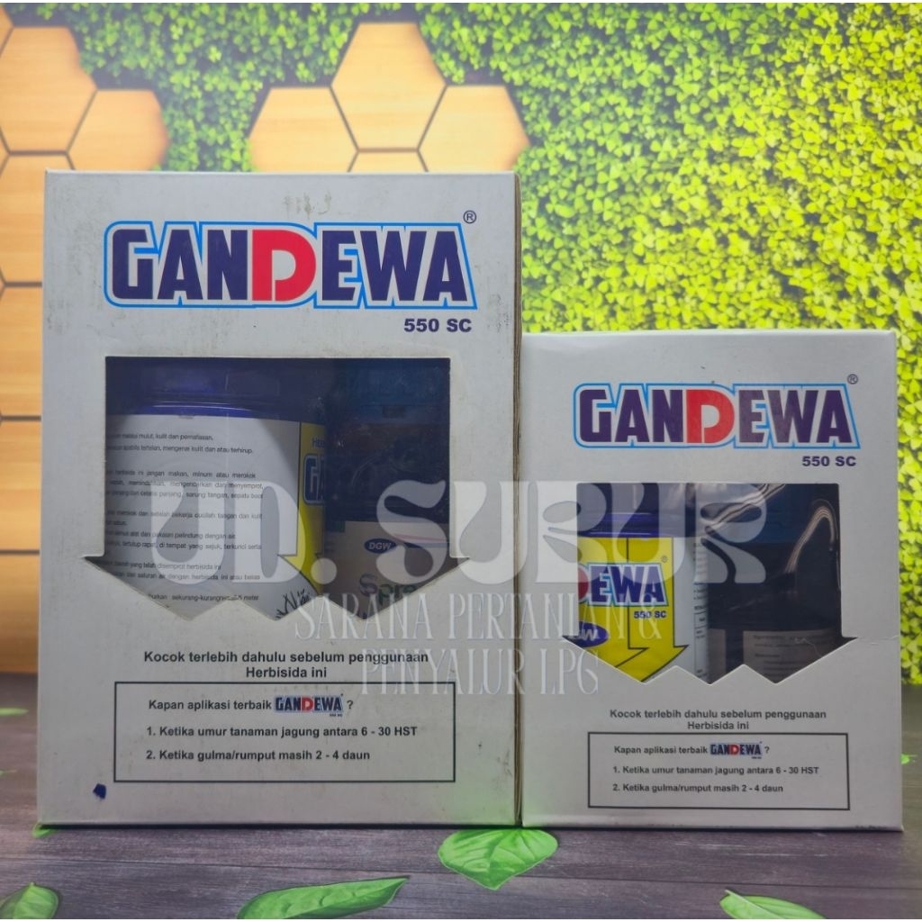 Herbisida Sistemik GANDEWA 550 SC (Berat bersih: 500ml&1Liter). Untuk Mengatadi Gulma Pra & Purna Pa