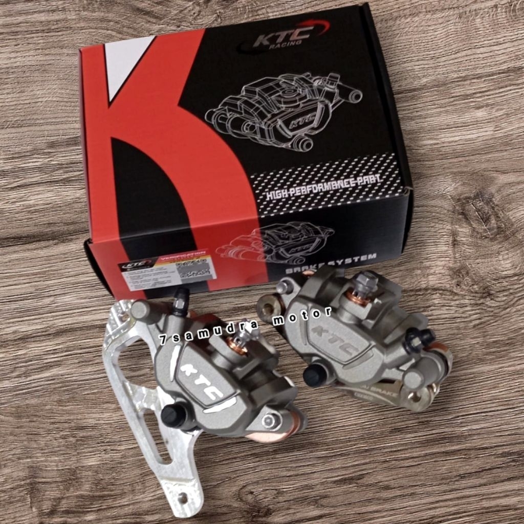 kaliper ktc racing 2p 1set depan dan belakang motor  pcx 160 abs, pcx 150 abs