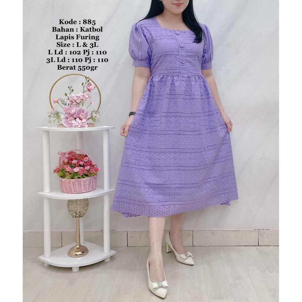Dres Katun Bolong Kancing Aktif