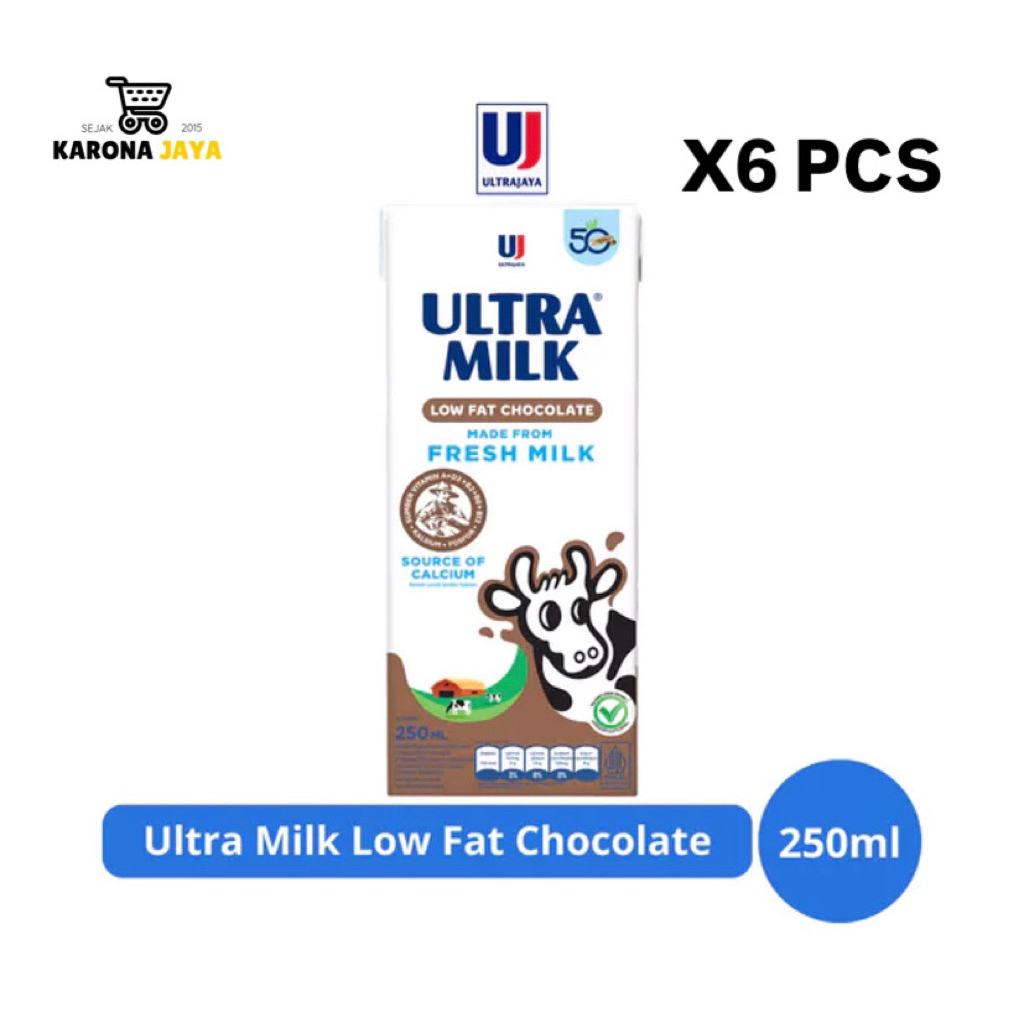 

Susu Ultra Milk Low Fat Chocolate 250ml [6 Pcs]