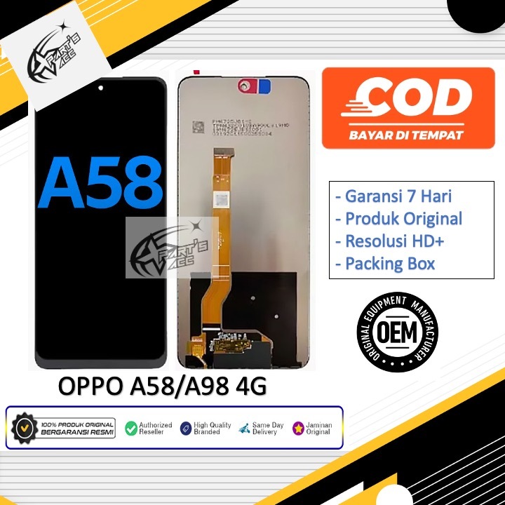 LCD OEM ORIGINAL OPPO A58 LCD TOUCHSCREEN 1 SET COMPLETE