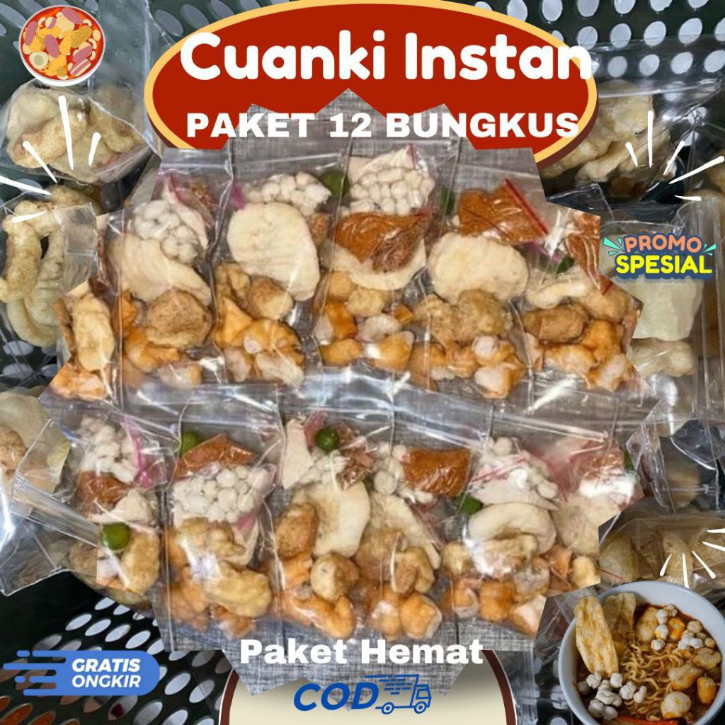 

Cuanki Instan Jajanan Cemilan, Paket Hemat 12bks