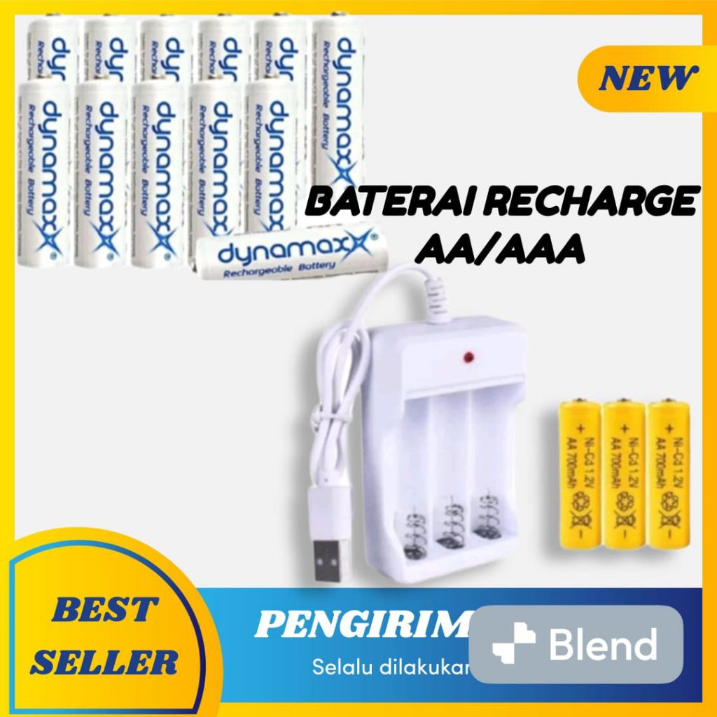 Baterai Dynamax AA A2 RECHARGEABLE 1.5V Bisa Charge Ulang Batu Battery Cas Ni-Cd Batere Ni-MH Putih