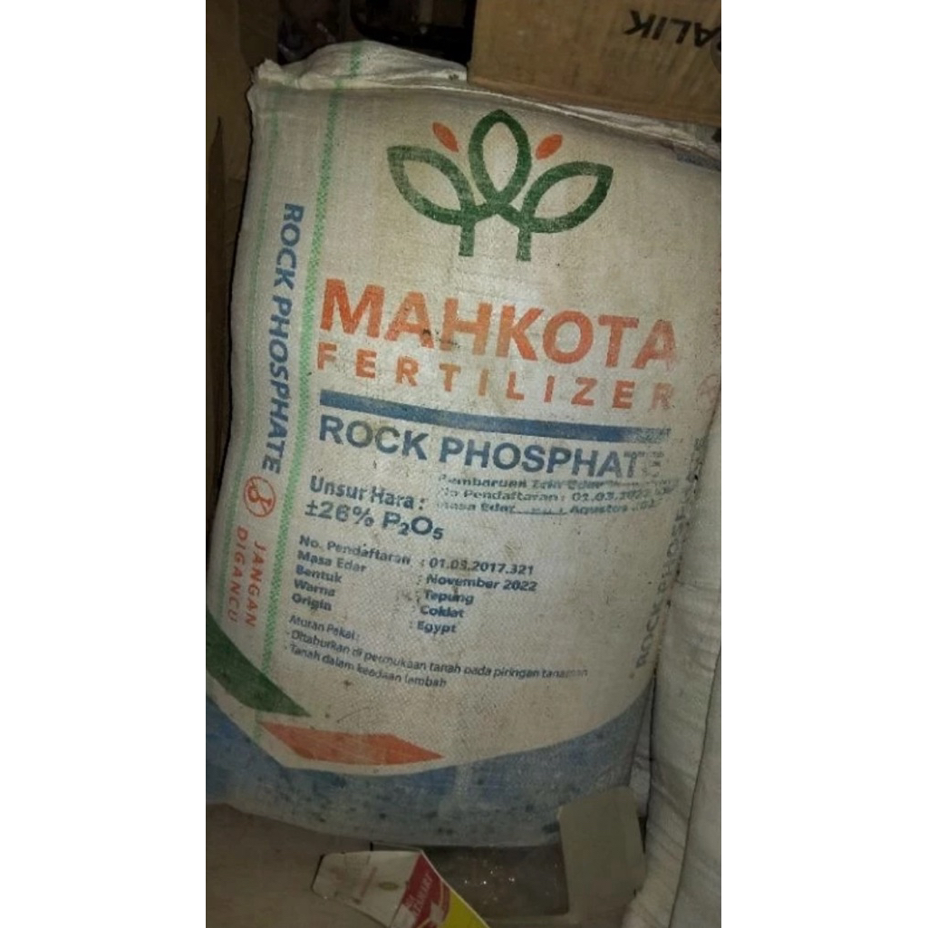 Pupuk RP Rock Phosphate Mahkota Repack Original
