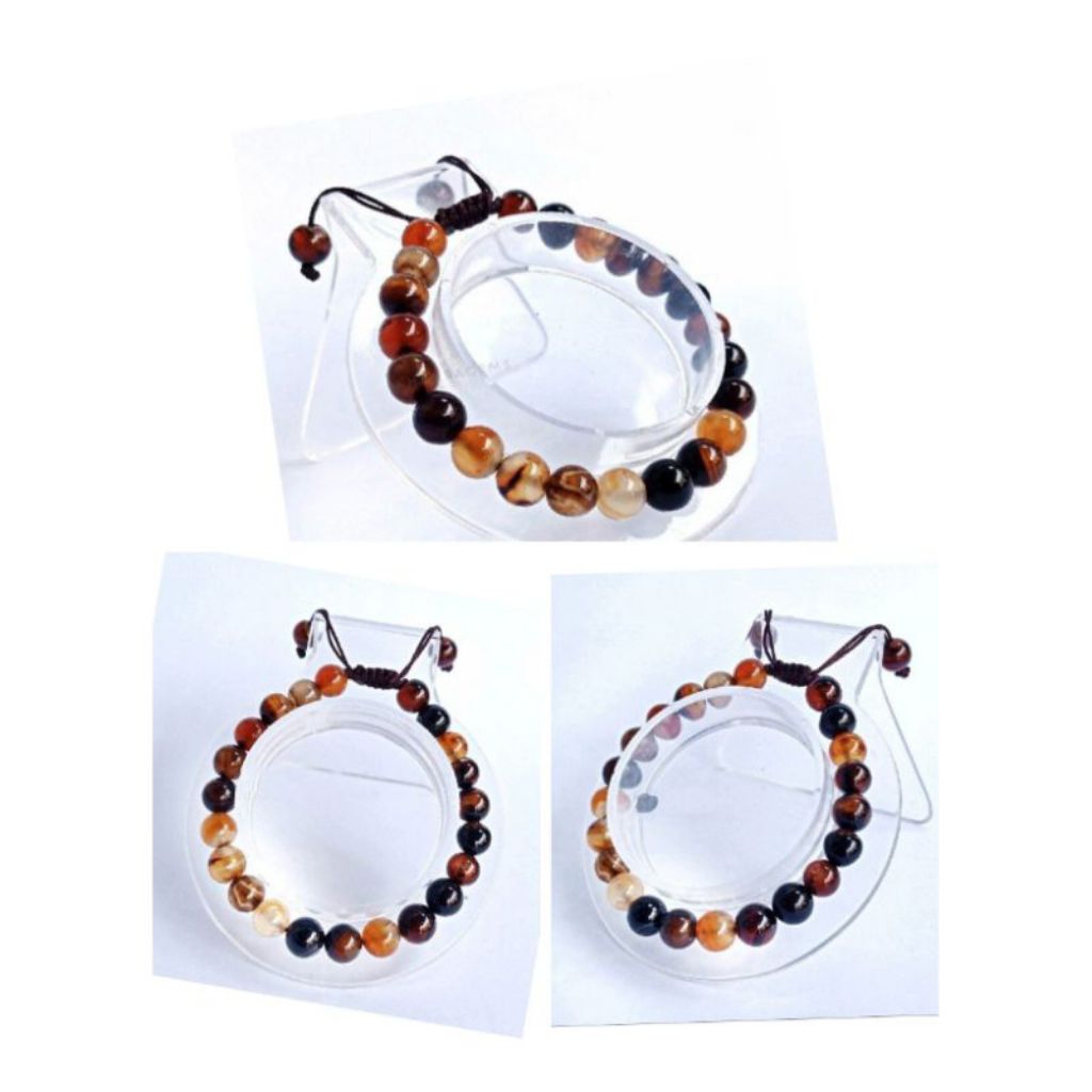 gelang tali shambala batu akik natural sulaiman madu