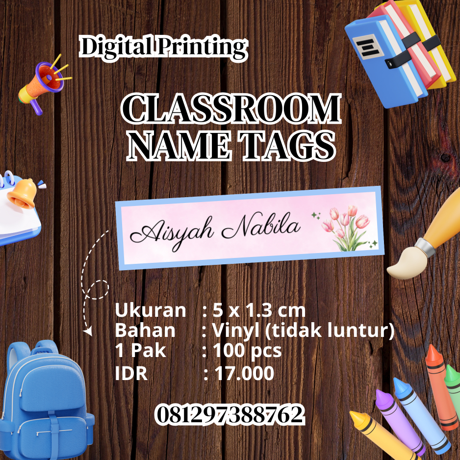 

Label Nama, Stiker Nama Anak Sekolah
