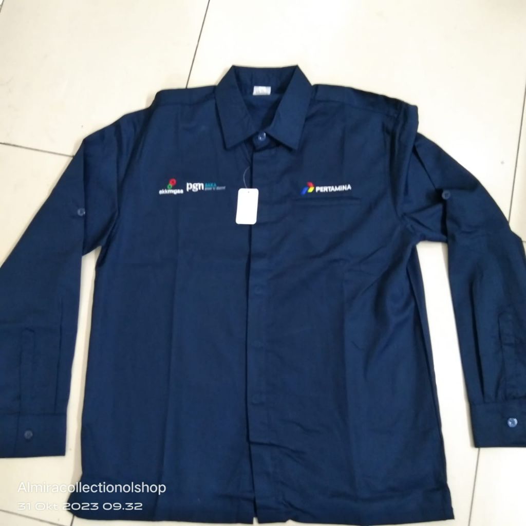 Kemeja Pertamina SKK migas seragam kerja Pertamina SKK migas lengan panjang