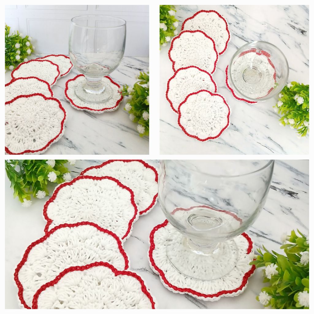 Tatakan Gelas Rajut| Coaster Rajut |Tatakan Gelas Model List