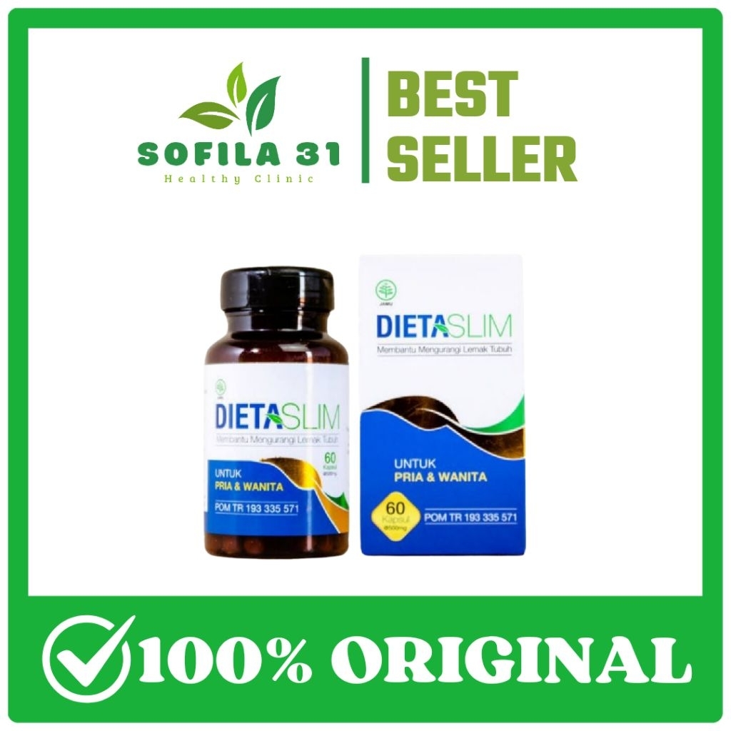 DIETASLIM Obat Pelangsing Badan Menurunkan Berat Badan jadi Ideal ORIGINAL BPOM