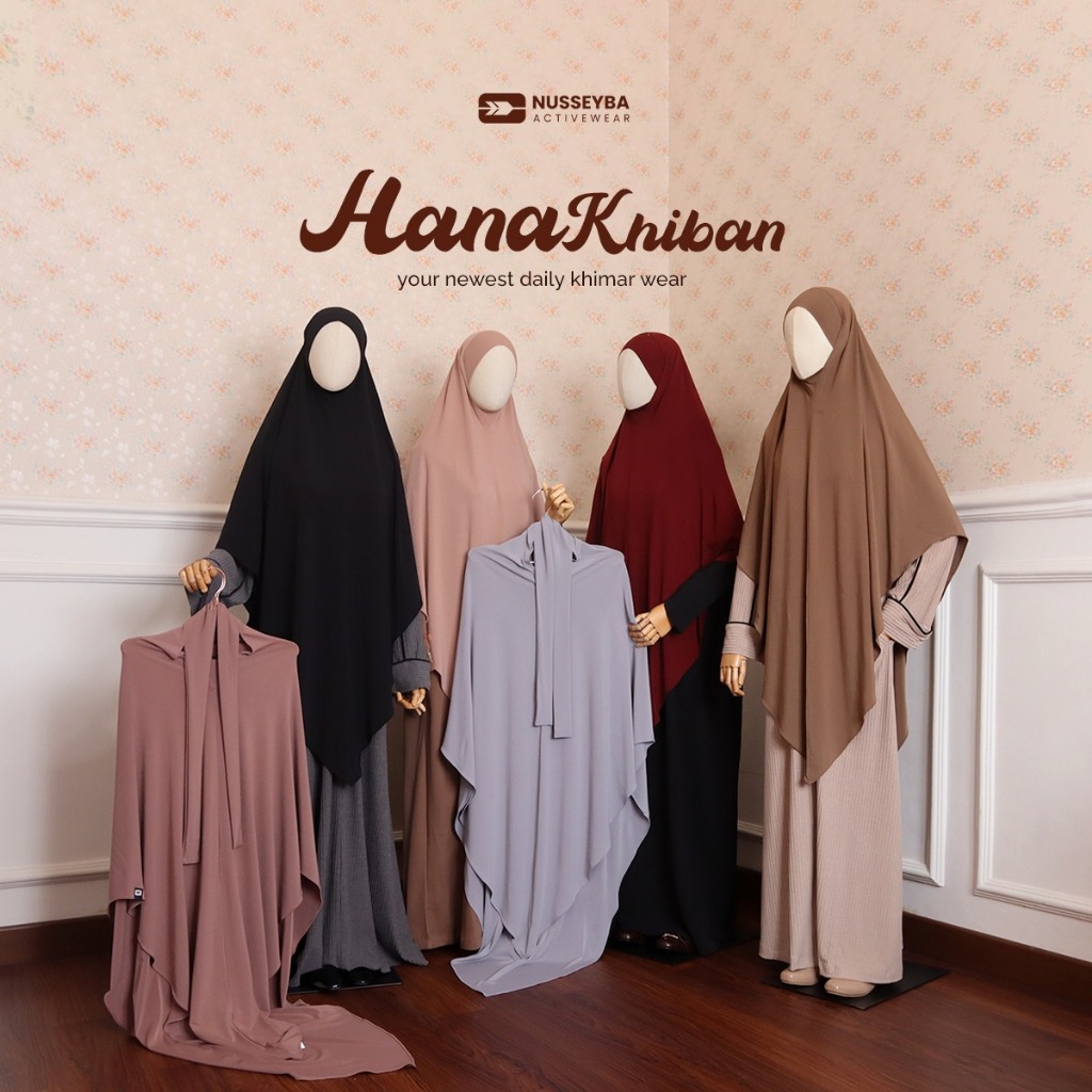 Hana Khimar Bandana by Nusseyba  - Khimar Syar’i Jersey Premium - Khimar Simple V-Shape - Khimar Ban