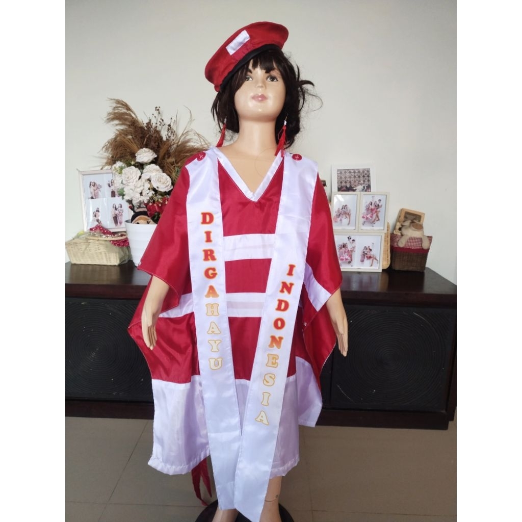 Kostum merah putih transformasi anak kemerdekaan