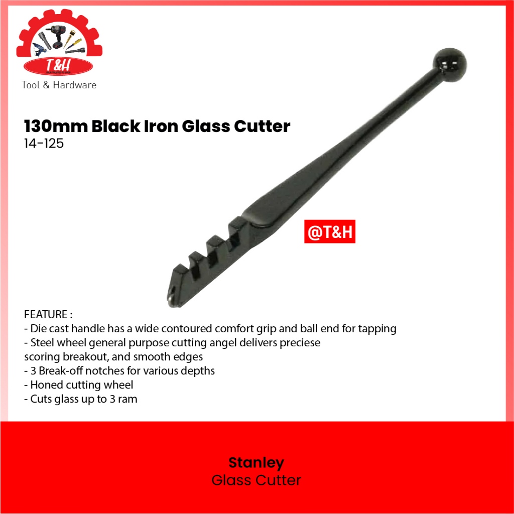 

Stanley Glass Cutter 14-125 / Pemotong Kaca 130mm