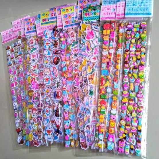 

Paket hemat Sticker Panjang Motif Karakter 3D / Mainan anak perempuan Stiker Timbul Tempel Random