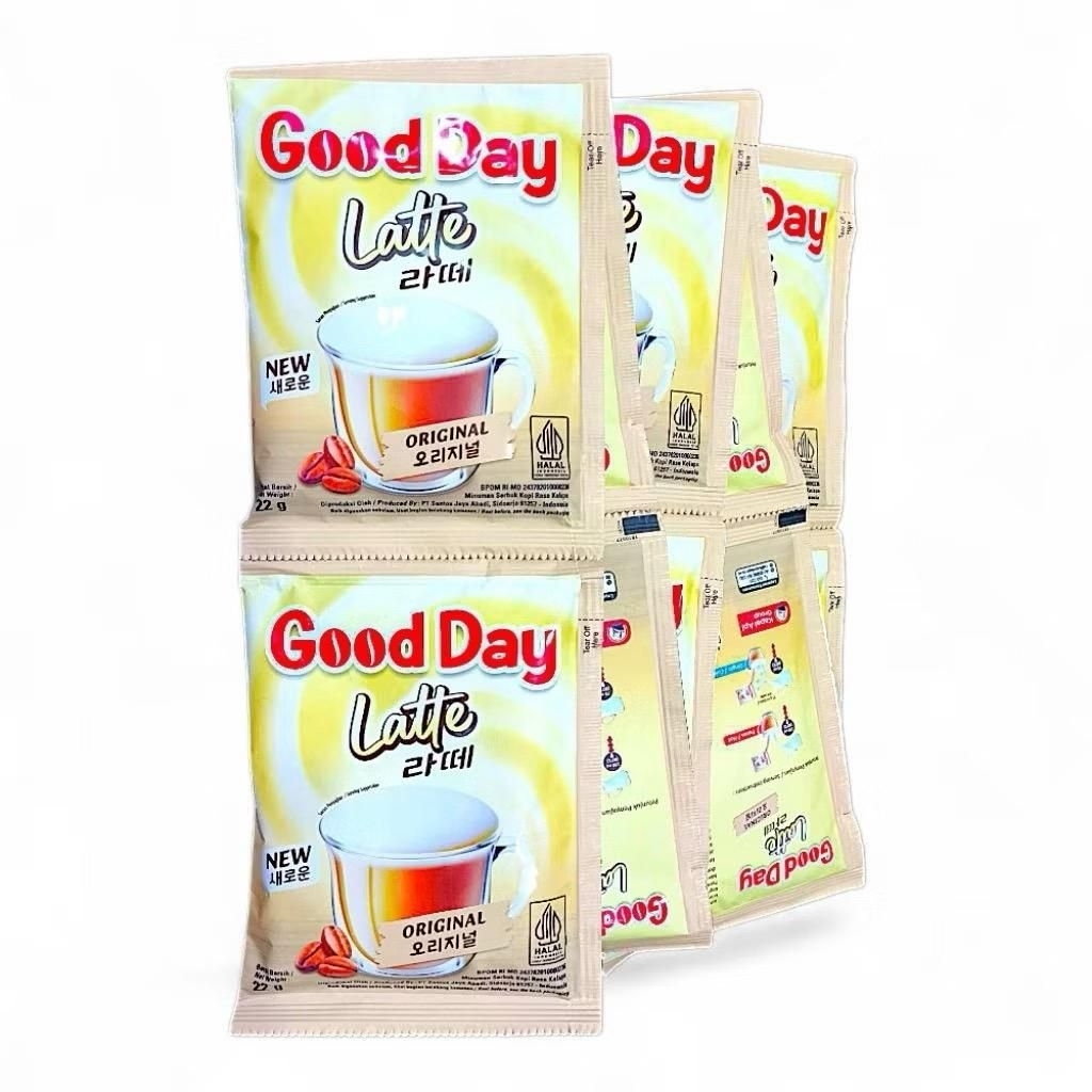

￼Good Day Latte ORIGINAL / BUTTERSCOTCH 1 Renceng 10 Sachet - Kopi Goodday Perfect Korean Latte