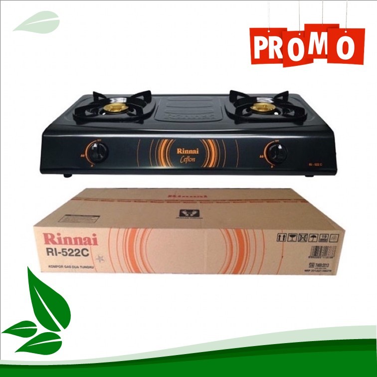 kompor rinnai 2 tungku type 522c baru