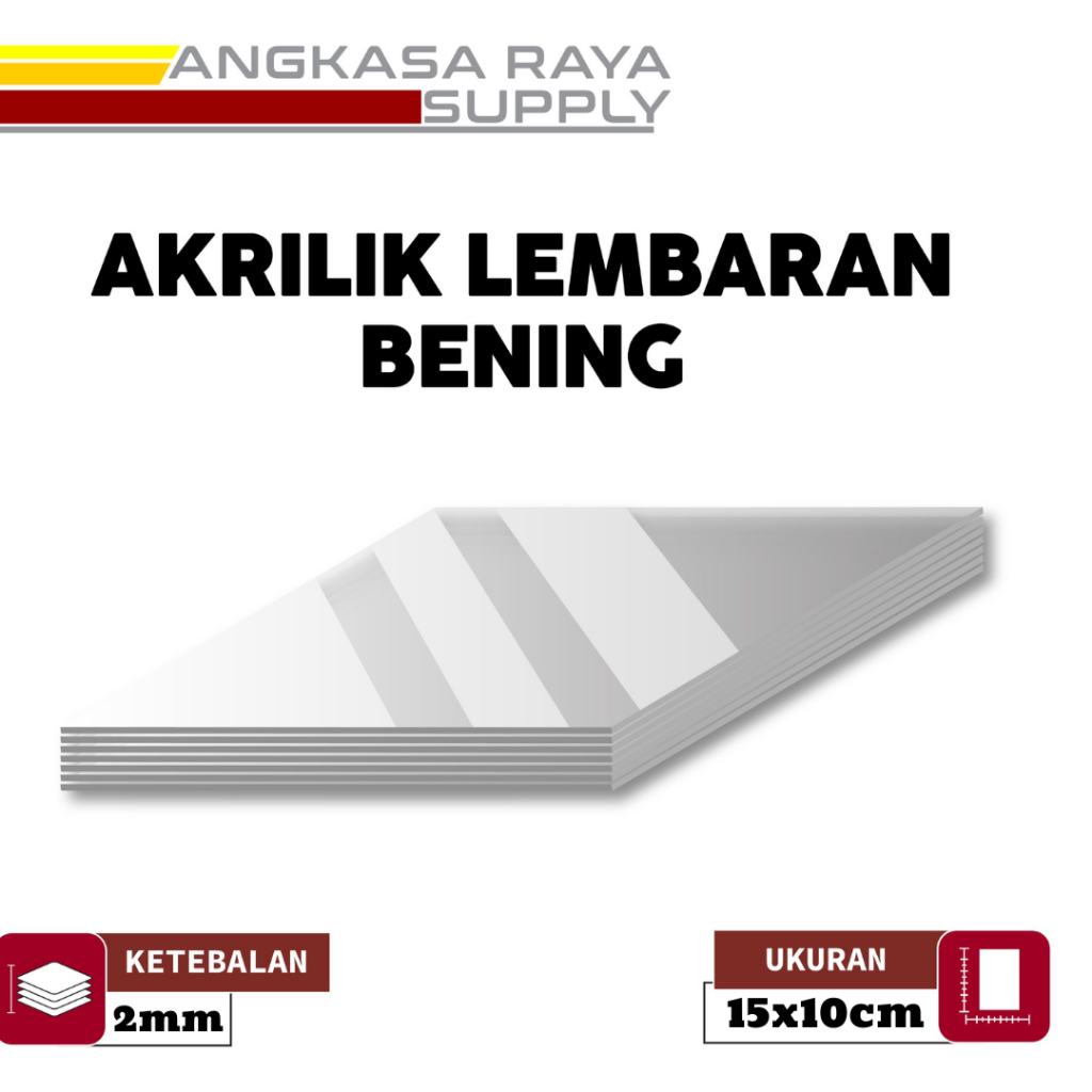 

Akrilik Bening A6 15x10cm ketebalan 2mm/Acrylic Sheet Clear
