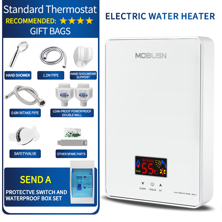Water Heater Gas Water Heater Pemanas Air Tempered Glass/Pemanas air listrik tanpa tangki shower /pe