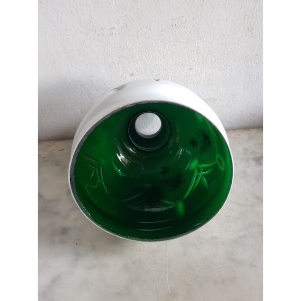 kap lampu antik kristal