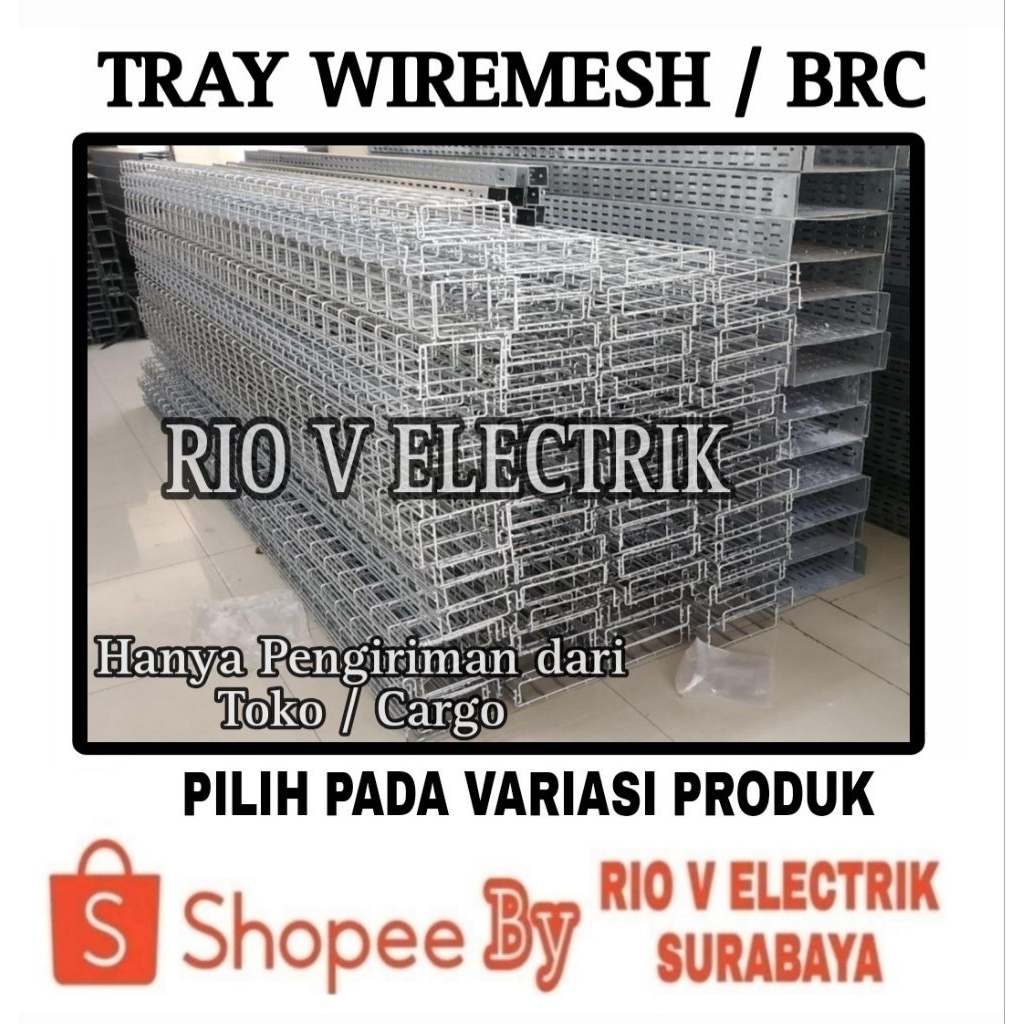 KABEL TRAY BRC 400X100X3000 RAK CABLE CAGE WIREMESH Galvanis OCP & HDG TRAY KAWAT BESI 40X10X300 cm 