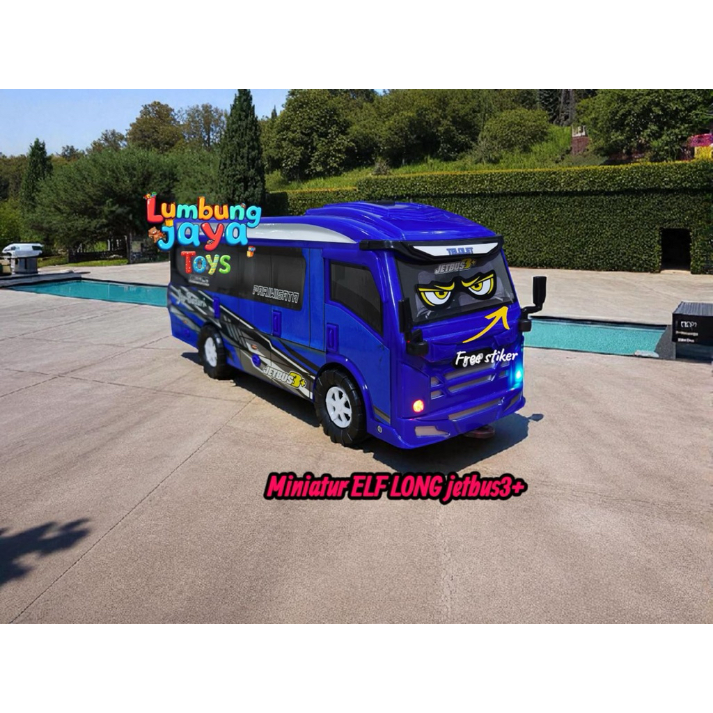 mainan miniatur elf jetbus3+ musik basuri telelet free batre lampu AM.01