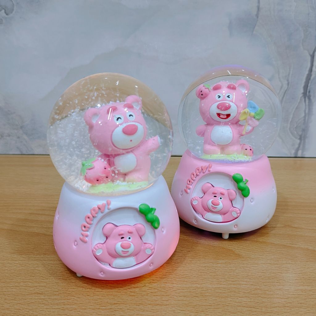 Snowball / Pajangan Bola Kaca Music Box Salju + Lampu Lotso