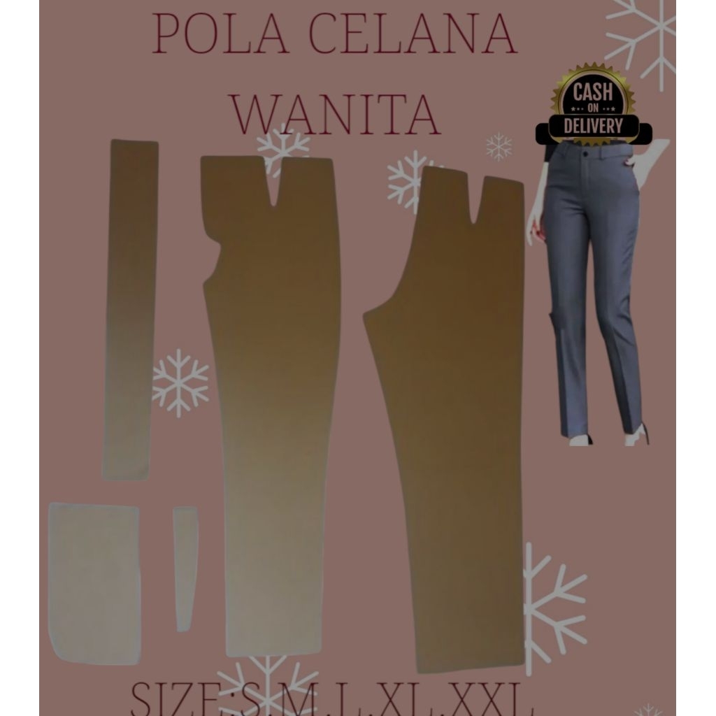 Pola instan celana kerja wanita pola celana pormal wanita