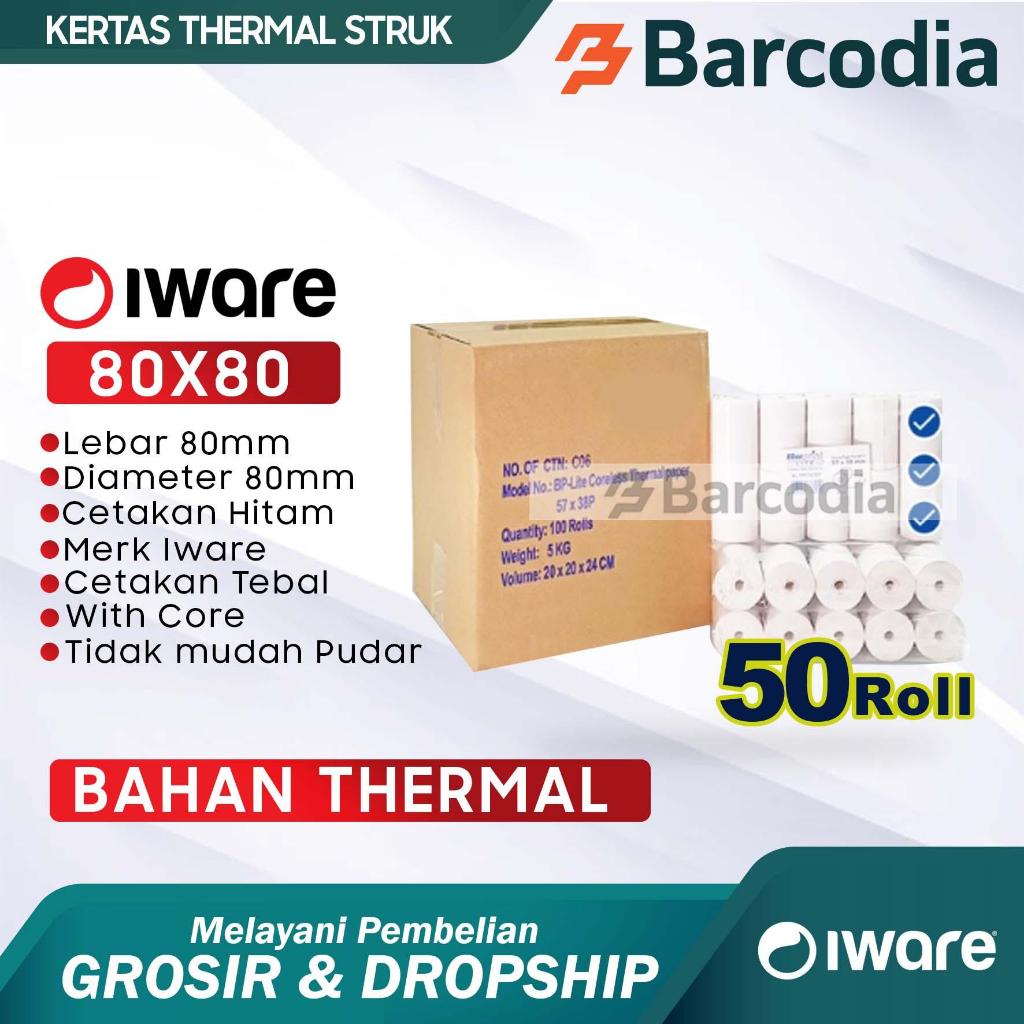 

BARCODIA ( 1 DUS ) KERTAS PRINTER THERMAL 80x80 MM