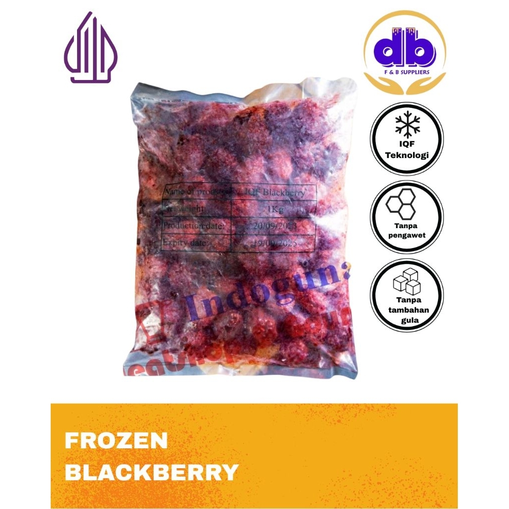 

Buah Blackberry Beku | Frozen Blackberry (IQF) 500gram
